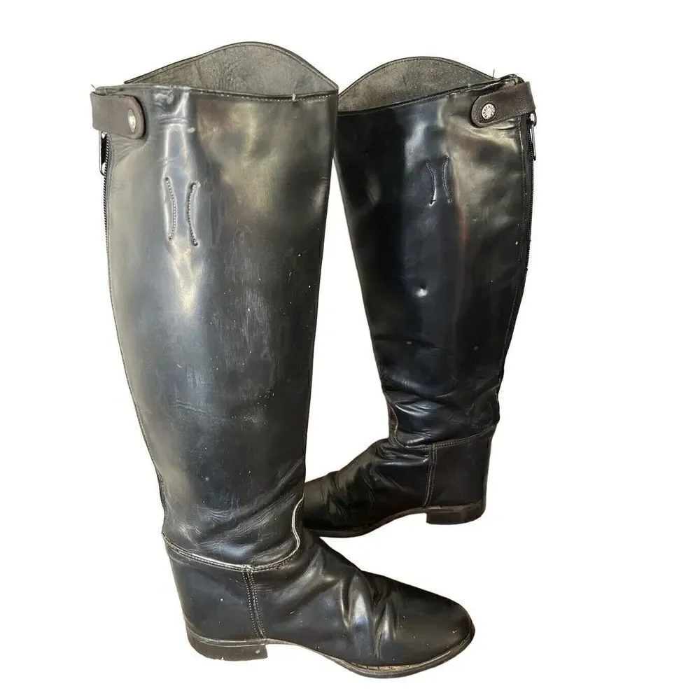 Birkenstock Knee High Black Leather Riding Style Boots Women’s 8 Equestrian